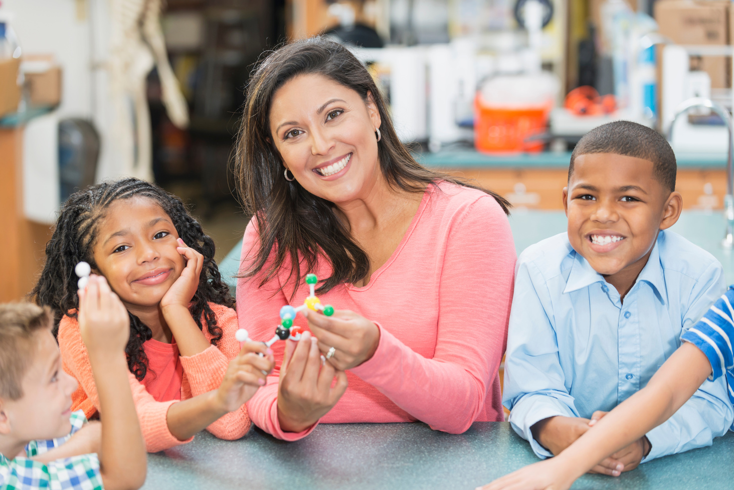 Science Teacher and her Students