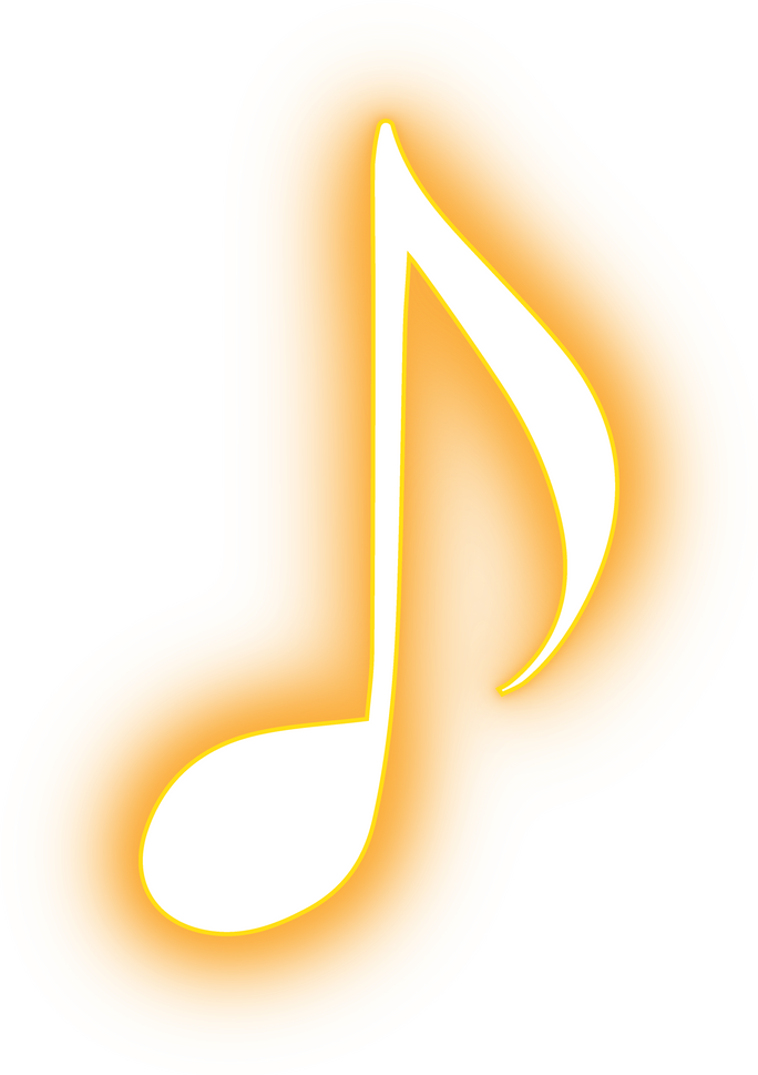 neon musical note icon